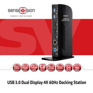 CLUB3D USB 3.0 Dual Display 4K60Hz Docking Station