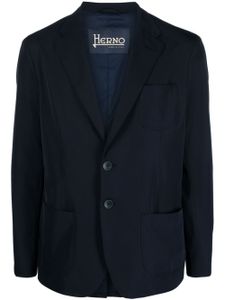 Herno blazer boutonné à revers crantés - Bleu