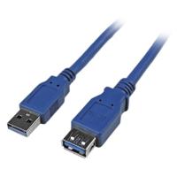 Garantieverlengkabel USB 3.0 type A/type A (m/F, 1,8 m) 1,8 m blauw