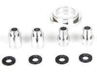 Losi - Engine Mount Spacer and Clutch Mount Aluminum Silver: MTXL (LOS256008) - thumbnail