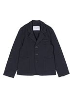 TRUSSARDI JUNIOR blazer boutonné à logo brodé - Bleu