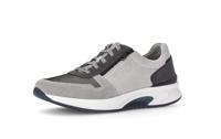 Pius Gabor Sneakers voor heren, lage schoenen, uitneembaar voetbed, gecertificeerd leer, Midgrey Lt Grey Combi 06, 42 EU