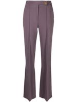 Elisabetta Franchi pantalon palazzo à design asymétrique - Violet - thumbnail