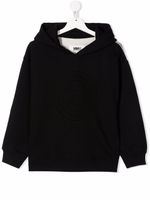 MM6 Maison Margiela Kids hoodie à modèle bicolore - Noir - thumbnail