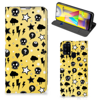 Mobiel BookCase Samsung Galaxy M31 Punk Geel - thumbnail