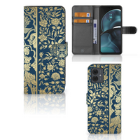 Motorola Moto G14 Hoesje Beige Flowers - thumbnail