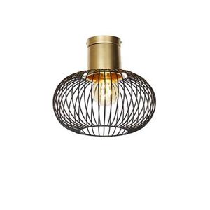 QAZQA Design plafondlamp zwart met goud - Mayelle