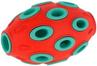 Kerbl Pet Kerbl Rugby ToyFastic, vulbaar, rood/turquoise, 12 x 7,5 cm
