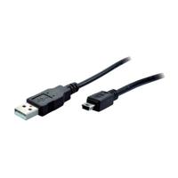 S-Conn USB A/B 2m USB-kabel USB 2.0 Mini-USB B Zwart