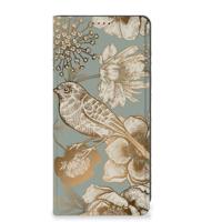 Smart Cover voor OnePlus 12 Vintage Bird Flowers