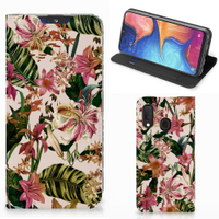 Samsung Galaxy A20e Smart Cover Flowers - thumbnail