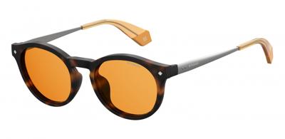 Polaroid zonnebril 6081/G/CS cat. 3 panto staal bruin/oranje