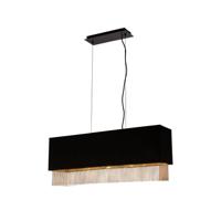 Searchlight Zwarte hanglamp Fringe 8724-4BK - thumbnail