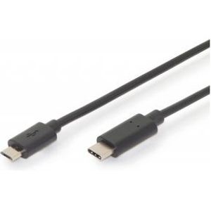 Digitus AK-300137-018-S 1.8m USB C Micro-USB B Zwart USB-kabel