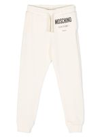 Moschino Kids pantalon de jogging en coton à logo imprimé - Blanc