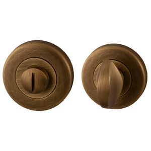 Hardbrass Artax toilet-/badkamersluiting rond 8mm - mat brons