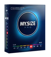 MySize PRO 60mm - Ruimere XL Condooms 3 stuks - thumbnail