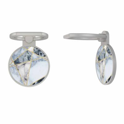 Zilveren telefoon ring houder - Marmer blauw Zilveren telefoon ring houder - Marmer blauw