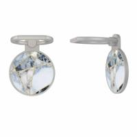 Zilveren telefoon ring houder - Marmer blauw