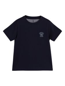 Brunello Cucinelli Kids t-shirt Solomei à logo imprimé - Bleu