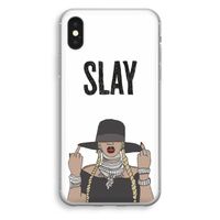 Slay All Day: iPhone X Transparant Hoesje - thumbnail