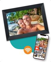 Digitale fotolijst met WiFi en Frameo App - 8 inch - Pora&Co – HD+ -IPS Display – Zwart - Micro SD – Touchscreen (Zwart)