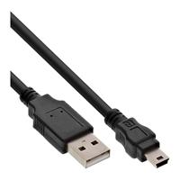 InLine USB 2.0 mini-kabel, stekker A naar Mini-B-stekker (5pol. zwart, 2 m.
