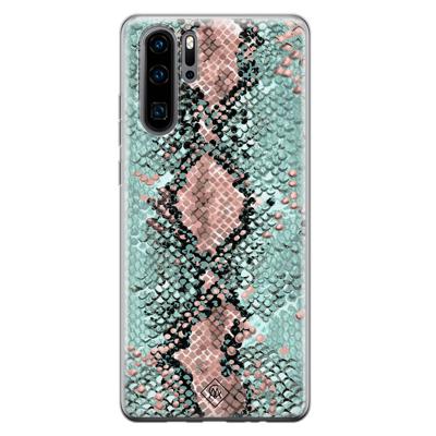 Huawei P30 Pro siliconen hoesje - Snake pastel