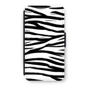 Zebra pattern: iPhone X Flip Hoesje