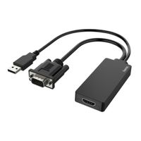 Hama Video-adapter VGA+USB-stekker - HDMI™-aansluiting Full-HD 1080p - thumbnail