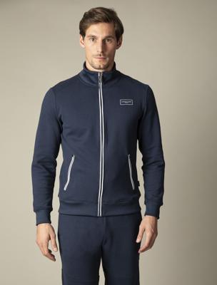 Cavallaro Navy Sport Sweatshirt Ritssluiting Slim Fit