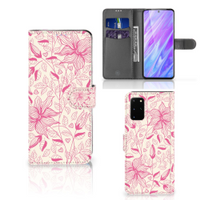 Samsung Galaxy S20 Plus Hoesje Pink Flowers - thumbnail