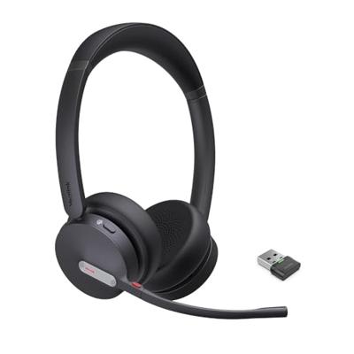 Yealink BH70 Draadloze Bluetooth-headset met microfoon voor werk, tot 35 uur sprekende batterijduur, 3-microfoon ruisonderdrukking, 147 g lichtgewicht, Microsoft Teams gecertificeerde hoofdtelefoon