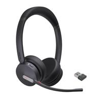 Yealink BH70 Draadloze Bluetooth-headset met microfoon voor werk, tot 35 uur sprekende batterijduur, 3-microfoon ruisonderdrukking, 147 g lichtgewicht, Microsoft Teams gecertificeerde hoofdtelefoon