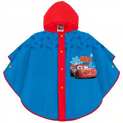 Perletti Regenponcho Cars Eva Rood/blauw Maat 2-5 Jaar
