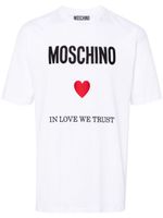 Moschino t-shirt en coton à logo brodé - Blanc - thumbnail