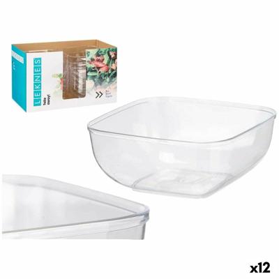 Bordenset Leknes CK80688-1 Transparant Plastic 5 L 25,5 x 12,3 x 25,5 cm (12 Stuks)