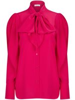 Nina Ricci blouse en soie à col noué - Rose