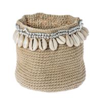 Sfeerlicht Shells bruin 12cm