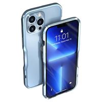 Luphie iPhone 13 Pro Metalen Bumper - Blauw