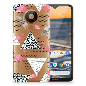 Nokia 5.3 TPU Hoesje Flamingo Triangle