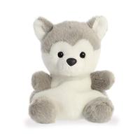 Aurora, 33474, Palm Pals, Busky Husky, 13 cm, pluche dier, grijs/wit