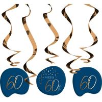 Hangdecoratie Elegant True Blue 60 jaar