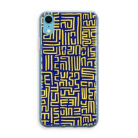 Majorelle Blue Print: iPhone XR Transparant Hoesje - thumbnail