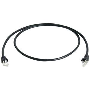 Telegärtner L00004A0060 RJ45 Netwerkkabel, patchkabel CAT 6A S/FTP 7.50 m Zwart Vlambestendig, Snagless, Pair afscherming, Afgeschermd (dubbel), Halogeenvrij,