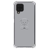 Samsung Galaxy A12 Stevig Bumper Hoesje Grijs Baby Olifant
