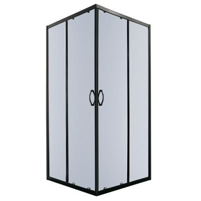Kerra Tiara Square vierkante douchecabine 90x90 met zwarte profielen Kerra Tiara Square vierkante douchecabine 90x90 met zwarte profielen