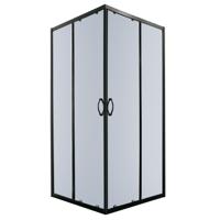 Kerra Tiara Square vierkante douchecabine 90x90 met zwarte profielen