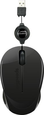 SpeedLink BEENIE Muis USB Optisch Zwart 3 Toetsen 1200 dpi Met kabelroller