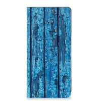 Motorola Moto G62 5G Book Wallet Case Wood Blue